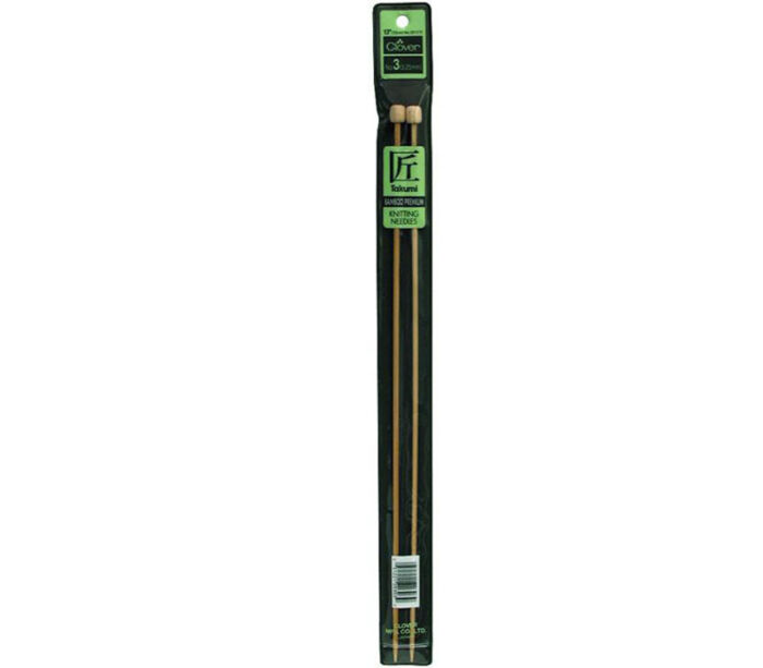 Clover - Bamboo Knitting Needle Single Point 13-inch 3