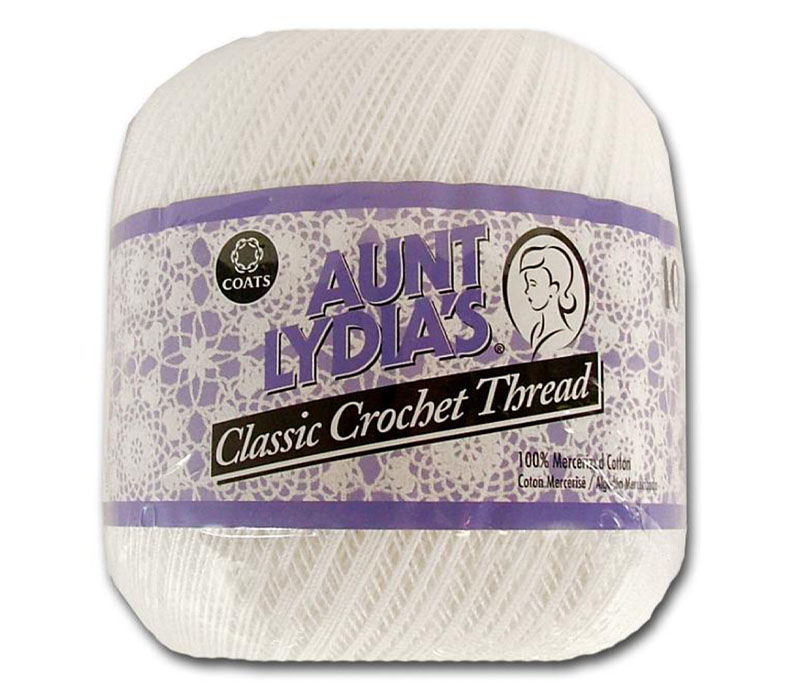 Coats And Clark - Aunt Lydia's Crochet Cotton Size 10 1000-yard White