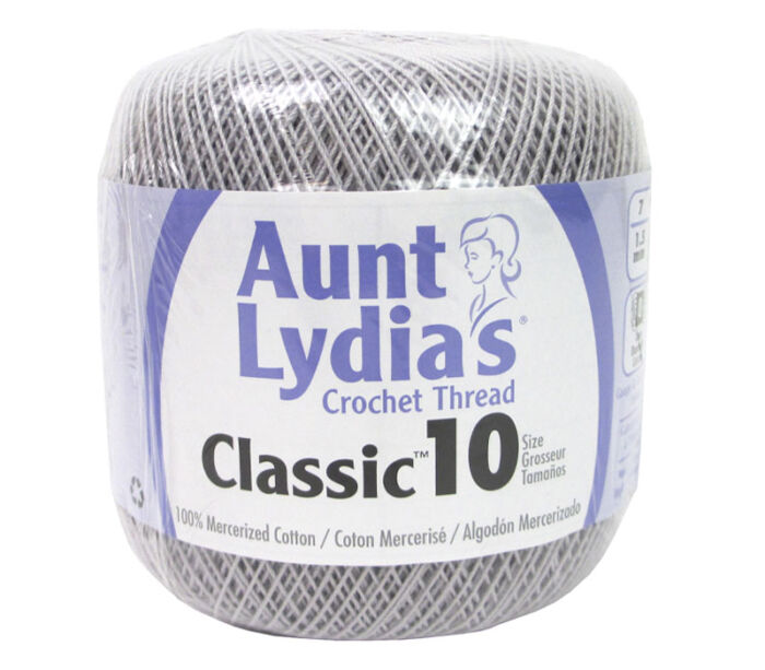 Coats And Clark - Aunt Lydia's Classic Crochet Size 10 Silver