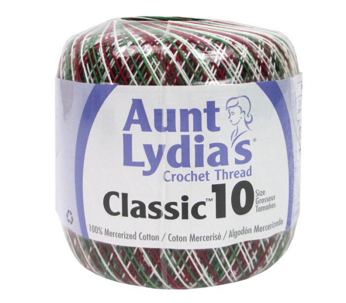 Coats And Clark - Aunt Lydia's Classic Crochet Size 10 Shaded Christmas