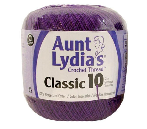 Coats And Clark - Aunt Lydia's Classic Crochet Size 10 Purple