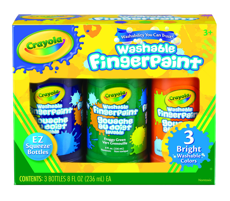 Crayola Washable Fingerpaint Set - Bright - 3 Piece