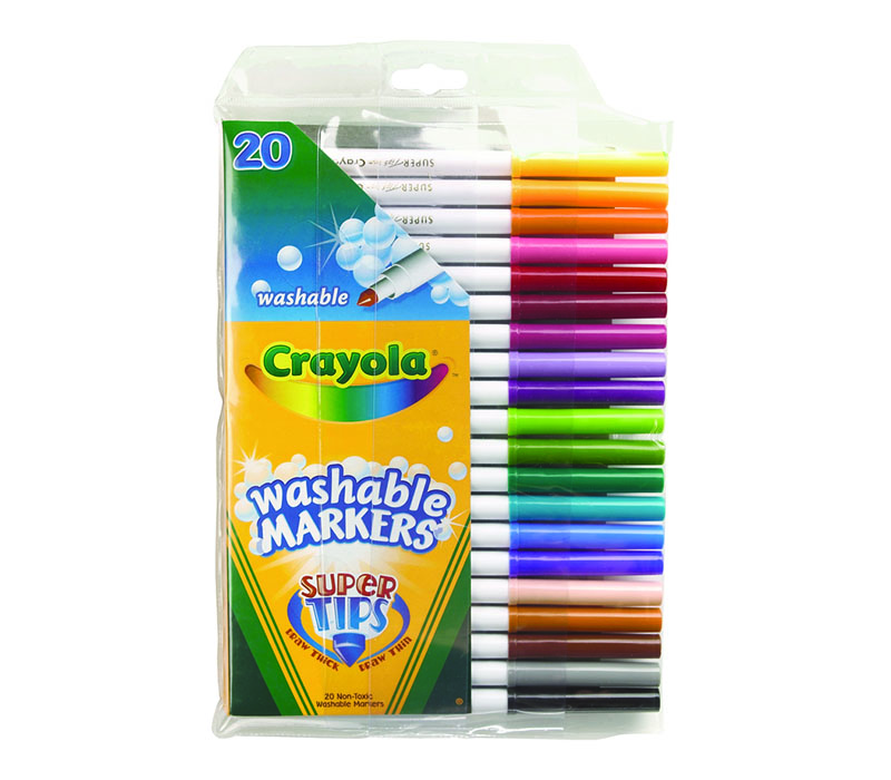 Crayola Washable Super Tips Markers - 20 Piece
