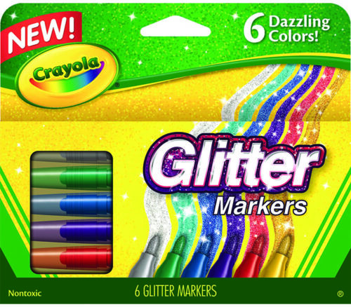 Crayola Glitter Markers Set - 6 Piece