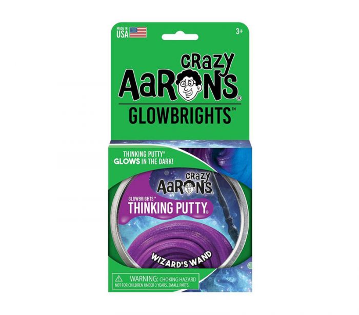 Crazy Aarons Thinking Putty - Wizard Wand Glow - 4-inch Tin