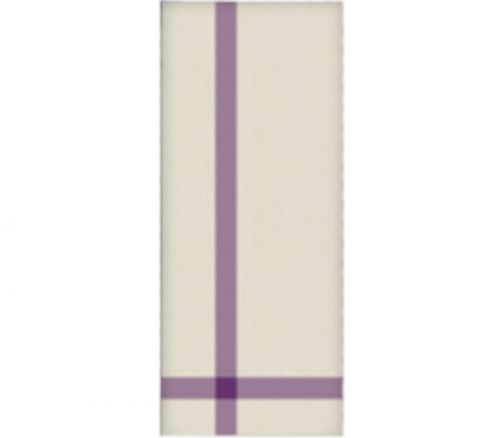 Towel - Corner Stripe Antique White Purple