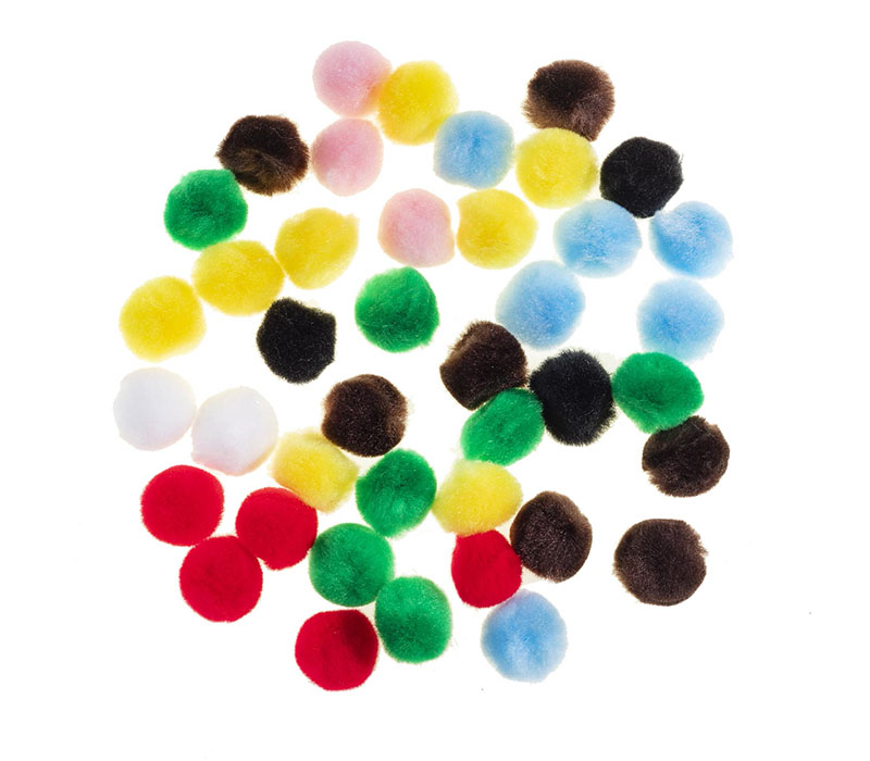 Essentials Pom Poms - Assorted - 1-inch - 40 Piece