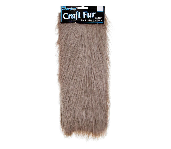 Long Pile Fur 9-inch x 12-inch - Grey