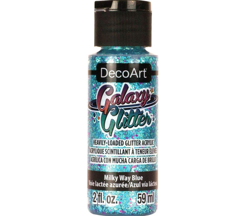 Deco Art Galaxy Glitter Acrylic Paint 2 oz. - Milky Way Blue