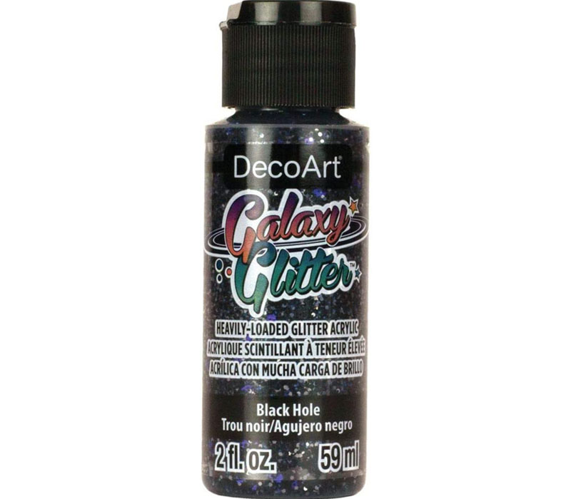 Deco Art Galaxy Glitter Acrylic Paint 2 oz. - Black Hole