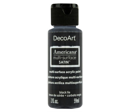 Decoart - Americana Multi Surface Acrylic2-ounce Satin Black Tie