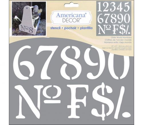 Decoart - Americana Decor Stencil Olde World Numbers