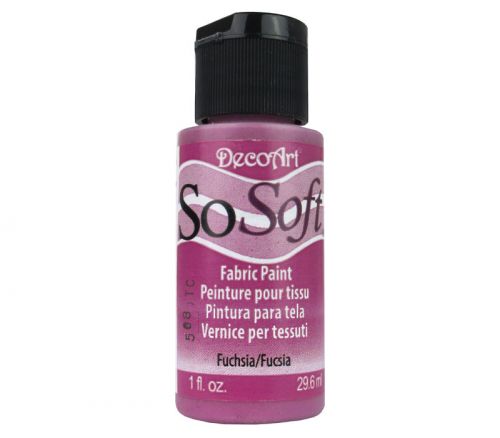 Decoart - SoSoft Fabric Paint 1-ounce Fuchsia
