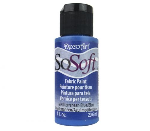 Decoart - SoSoft Fabric Paint 1-ounce Mediterran Blue