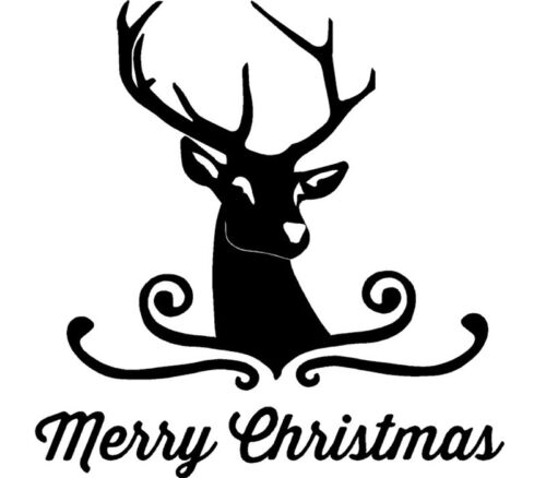 Vinyl Rub-On - Merry Christmas Deer