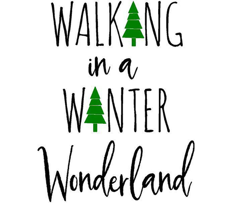 Vinyl Rub-On - Walking in a Winter Wonderland