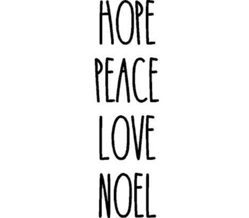 Vinyl Rub-On - Hope Peace Love Noel