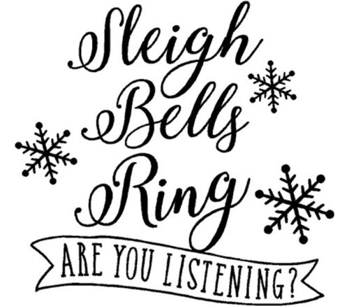 Vinyl Rub-On - Sleigh Bells Ring