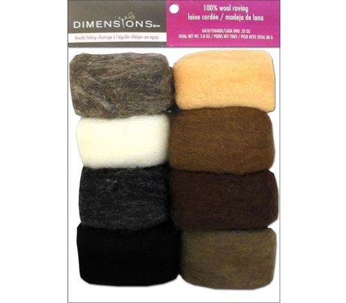 Dimensions - 100% Wool Roving Value Pack Earthtone