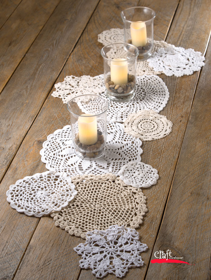 Crochet Doily Table Runner How To at Craft Warehouse