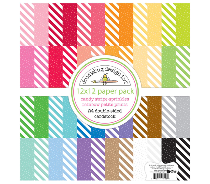 Doodlebug Design Paper Pad - Plaid Polkadot