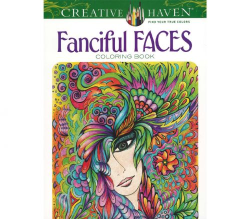 Dover Publications - Creative Haven Fanciful Faces Coloring Book