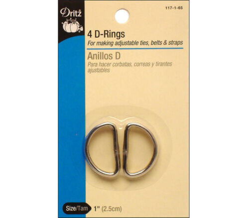 Dritz - D Rings 1-inch Nickel 4 Piece