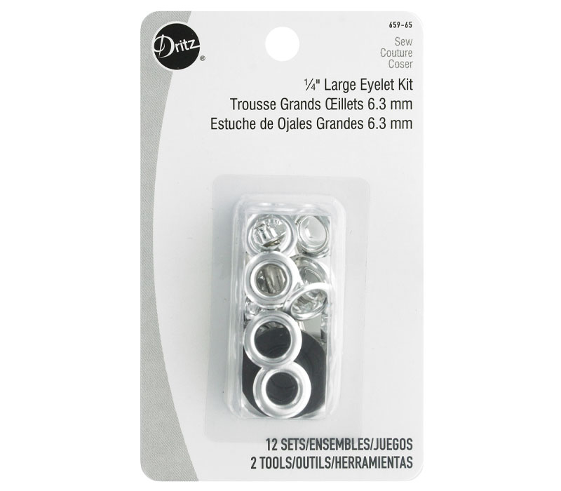 Dritz Eyelet with Attach Tool - Nickel - 1/4-inch - Craft Warehouse
