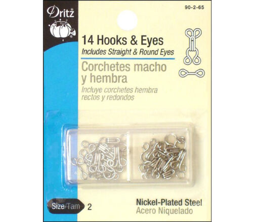 Dritz - Hooks and Eyes Size 2 Nickel