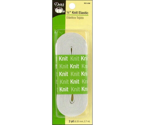 Dritz - Elastic Knit 1/4-inch x 3-yard Package White