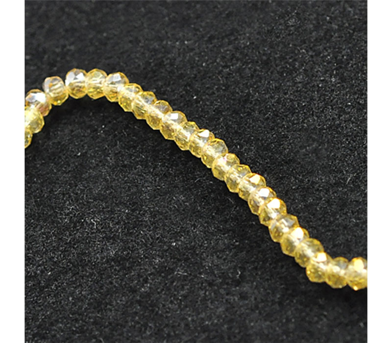 Crystal Glass Bead - 2mm x 1.5 Gold Champagne AB