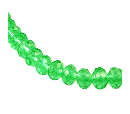 Crystal Glass Bead - 6mm x 4mm Peridot