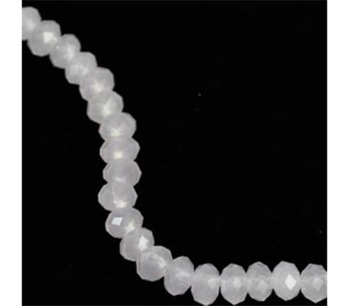 Crystal Glass Bead - 6mm x 4mm Rose Jade