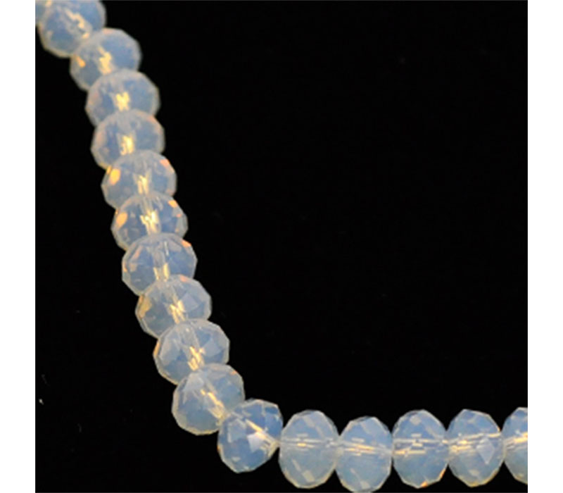 Crystal Glass Bead - 6mm x 4mm Opal