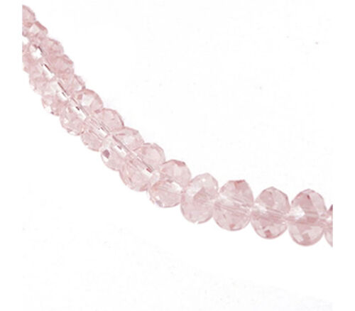 Crystal Glass Bead - 6mm x 4mm Rosaline AB