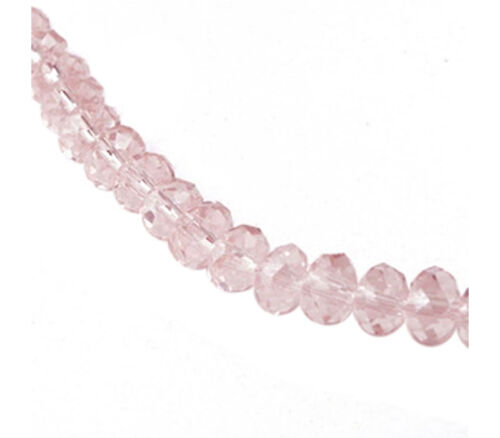 Crystal Glass Bead - 8mm x 6mm Rosaline