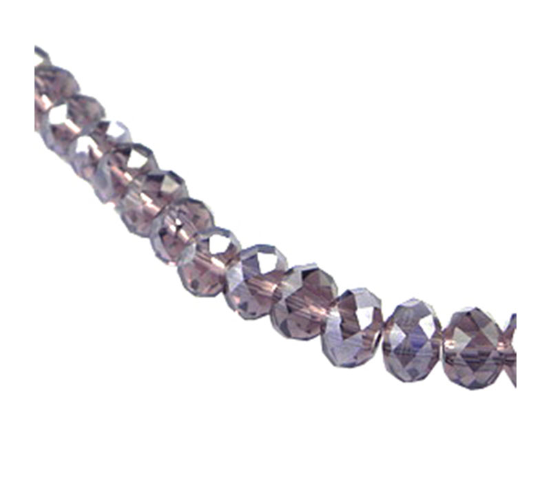 Crystal Glass Bead - 8mm x 6mm Violet