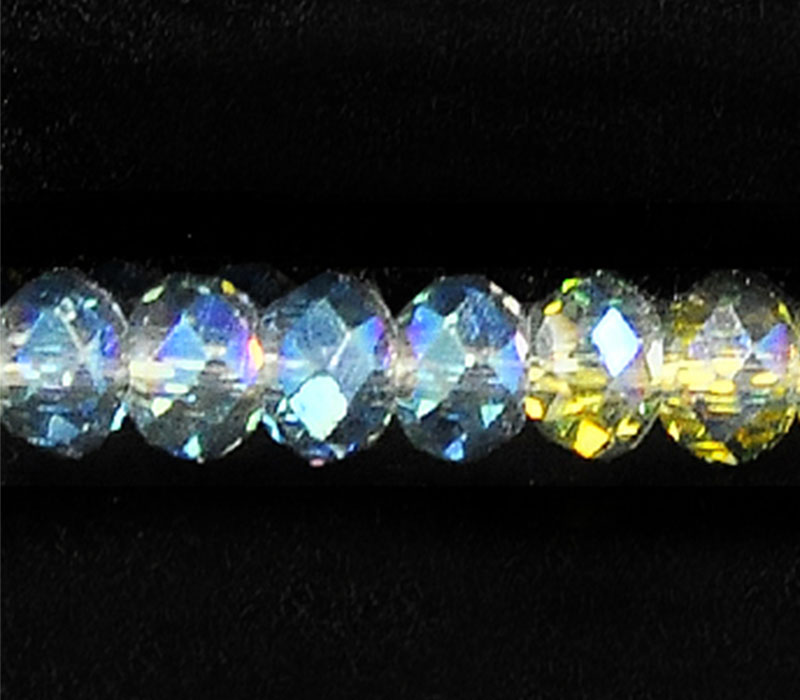 Crystal Glass Bead - 8mm x 6mm Magic Green