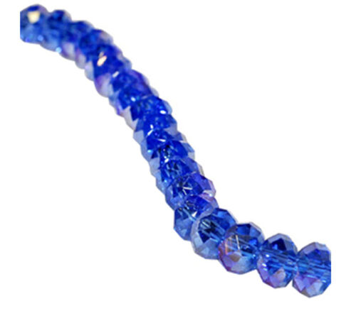 Crystal Glass Bead - 8mm x 6mm Sapphire AB