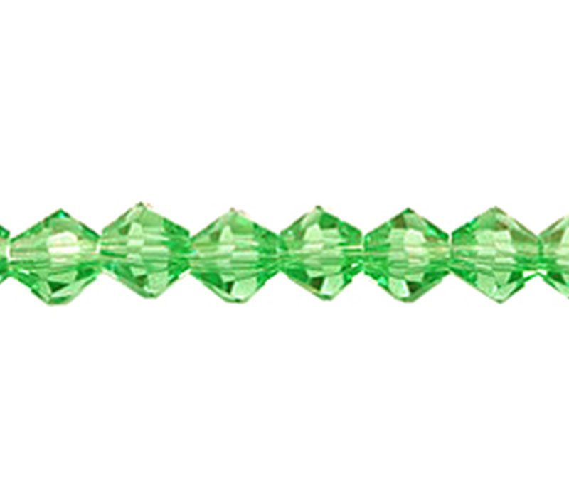 Crystal Glass Bicone Bead - 3mm x 3mm Peridot
