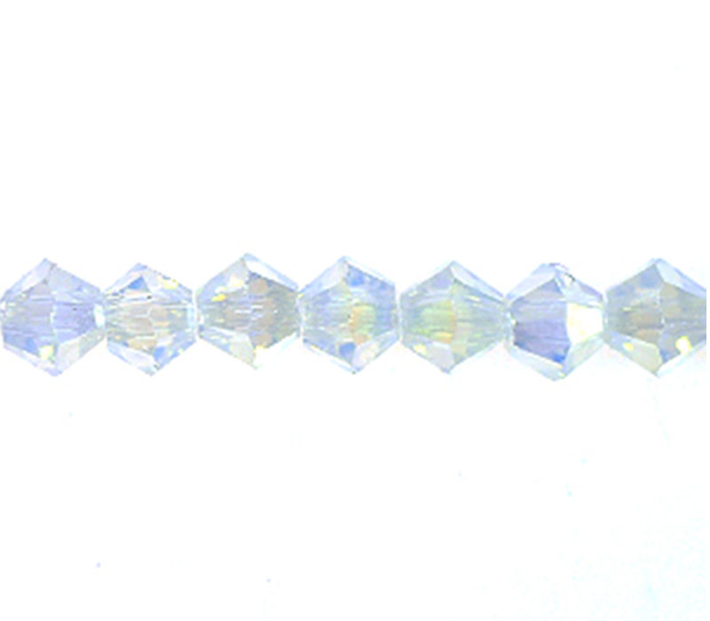 Crystal Glass Bicone Bead - 3mm x 3mm Opal AB
