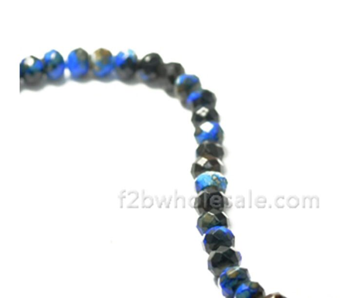 Crystal Glass Bead - 8mm x 6mm Dark Sodalite