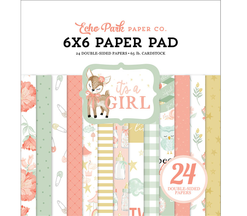 Echo Park Paper Pad - 6-inch x 6-inch - It's A Girl