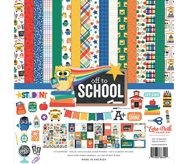 Echo Park Collection Kit - 12x12 - Off to School
