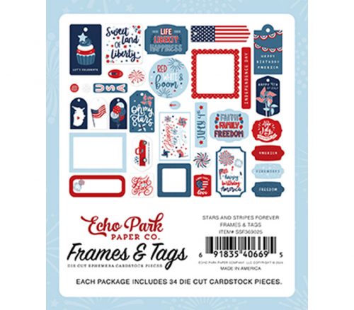 Echo Park Frames and Tags - Stars and Stripes Forever