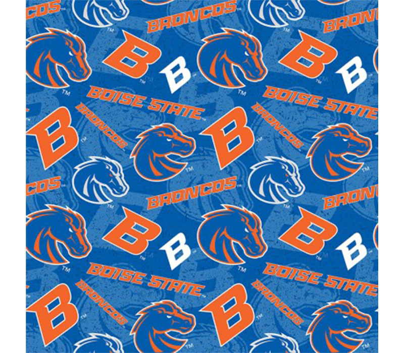 Fabric - Boise State Logo and Text Toss