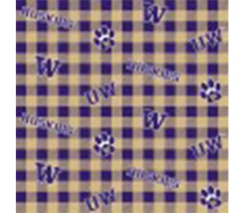 Fabric - University of Washington Logo Toss Buffalo Check