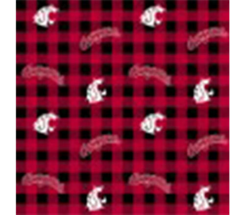 Fabric - Washington State Logo Toss Buffalo Check