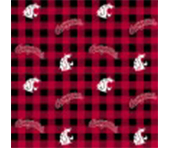 Fabric - Washington State Logo Toss Buffalo Check