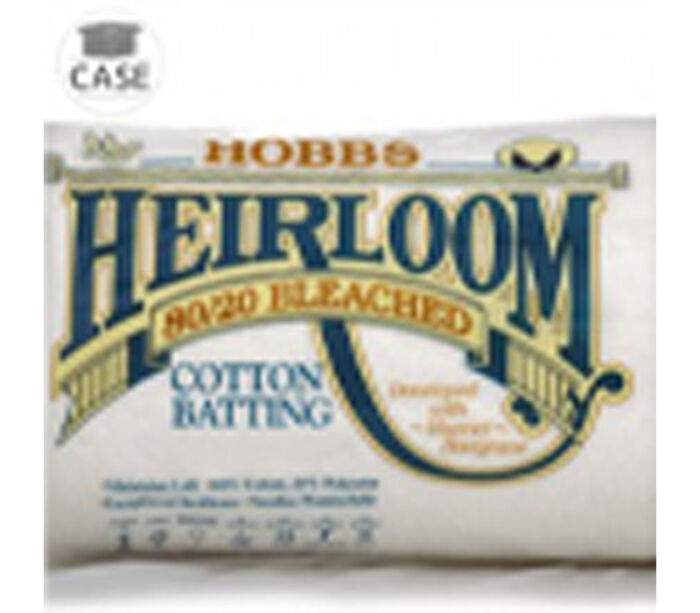 Heirloom Batting - 80% Cotton/20% Polyester 120-inch x 120-inch - Bleached